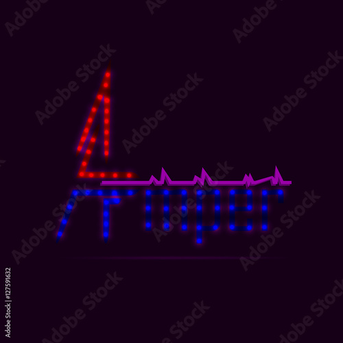 Amper logo design eps10 vector