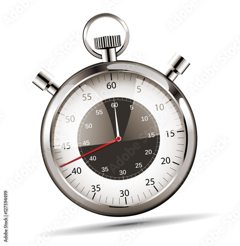 Stopwatch on white background