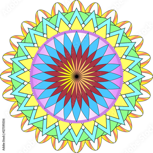 Multicolored flower pattern