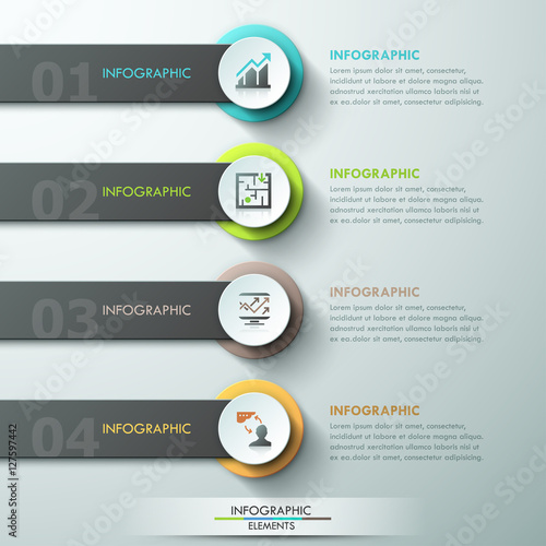 Modern infographics options banner.