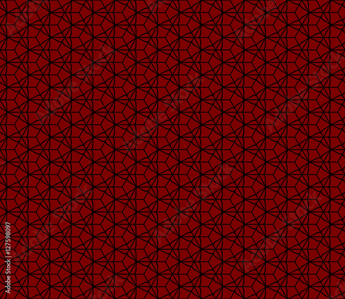 black and red color Seamless texture of cubes. Optical illusion. Vector illustration. For design, wallpaper, fashion