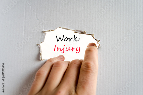 Work injury text concept