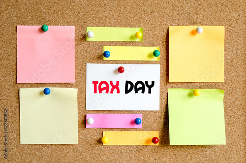 Tax day text concept