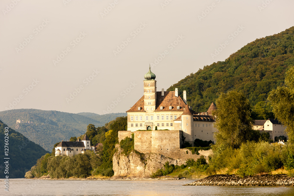 Palace Schonbuhel on the Danube river, Lower Austria, Austria