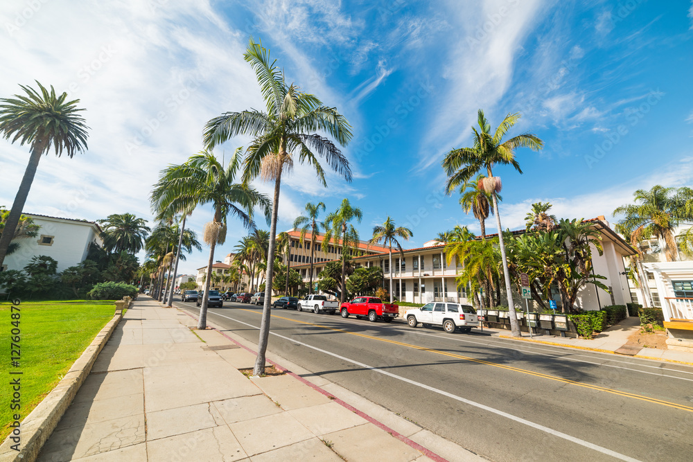 residential street in Santa Barbara