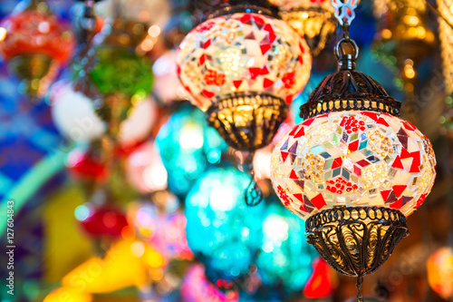 colorful arabic lamps 