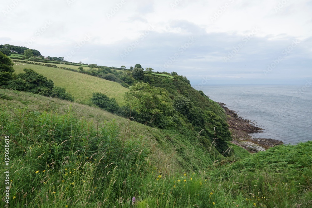 Küsten-Landschaft im grünen Antrim / Nordirland 
