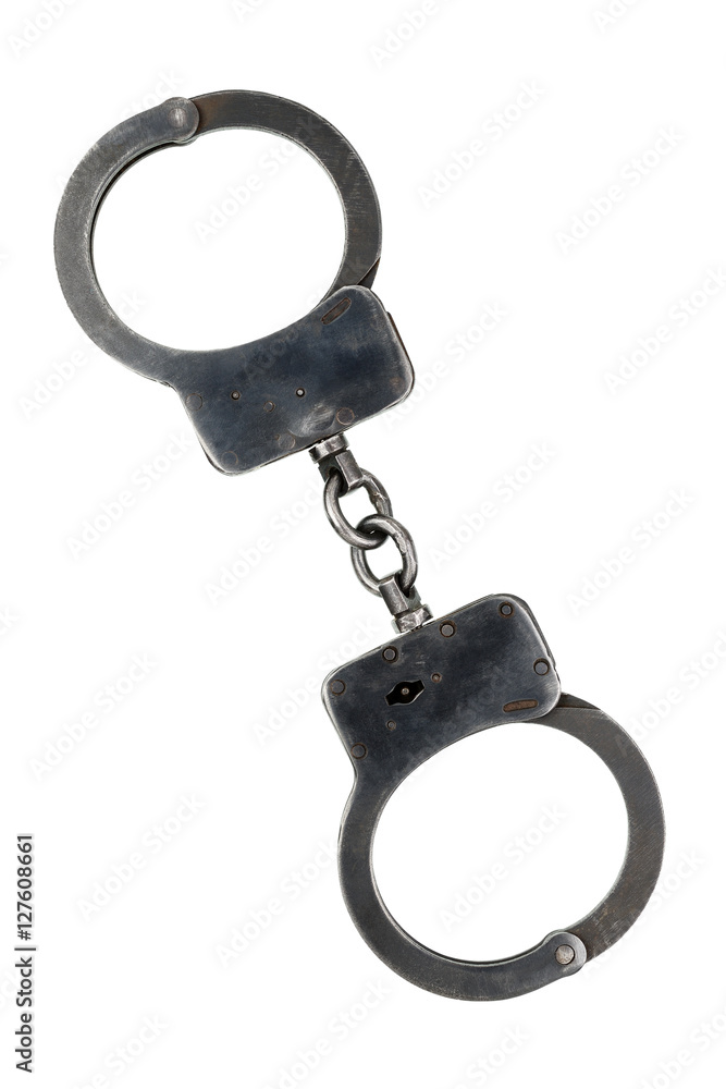 Black metal handcuffs Black metal handcuffs