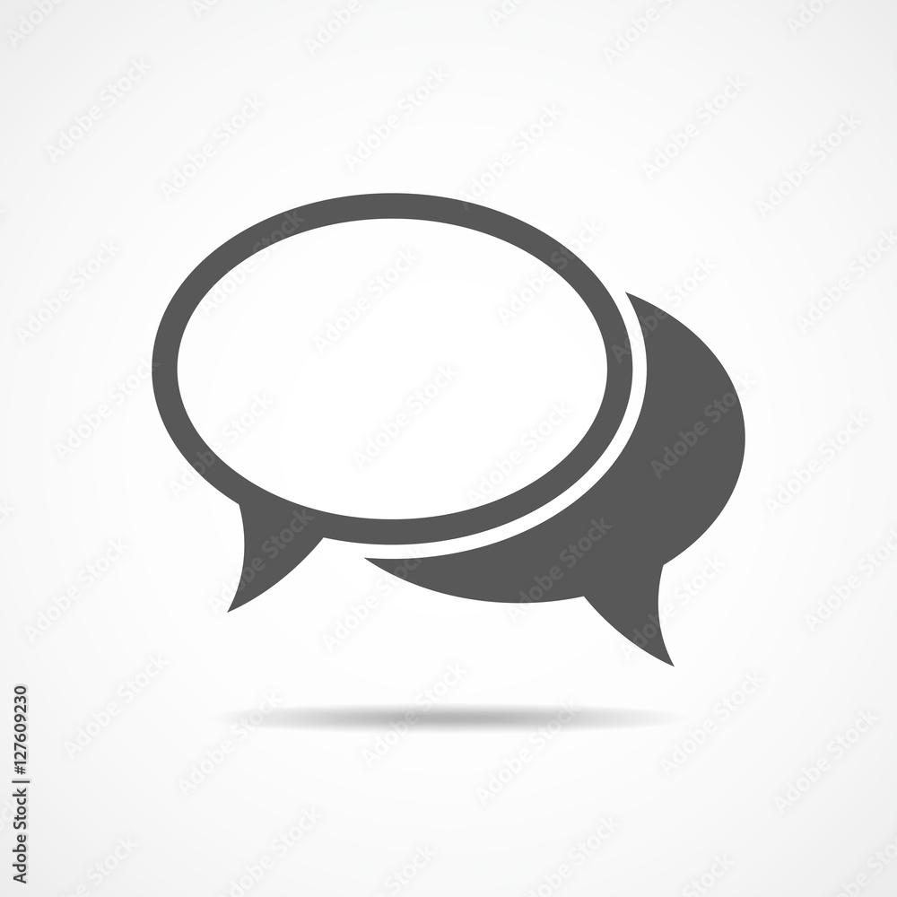 Chat bubble icon. Vector illustration. Chat bubble icon. Vector illustration.