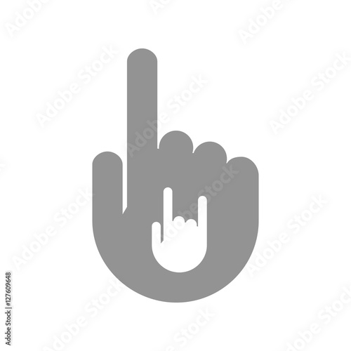 Isolated hand with a rocking hand