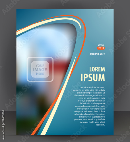 Abstract flyer, brochure, cover layout design print template, pamphlet vector letter format Illustration