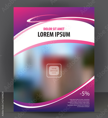 Abstract flyer, brochure, cover layout design print template, pamphlet vector letter format Illustration