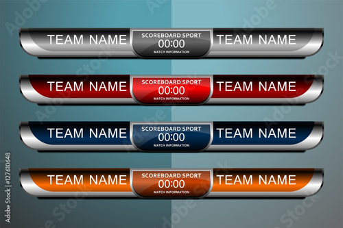 scoreboard game for football and soccer, vector illustration