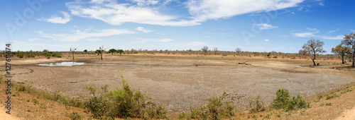 Dry waterhole panorama