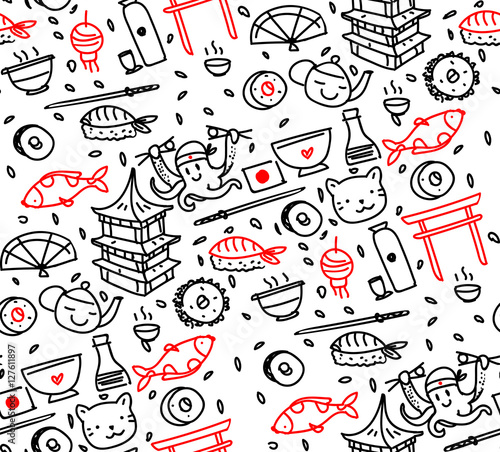 sketch Japanese food