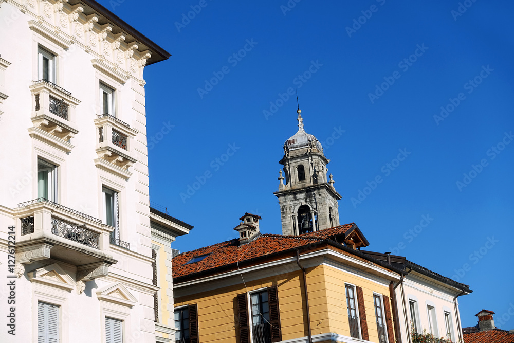 Architectural detail in Verbania, Piedmont, Italy