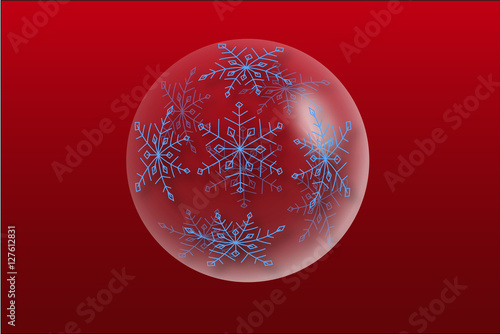 Kartka - szklana bombka