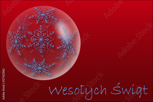 Kartka - szklana bombka