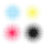 Halftone elements round dots vector