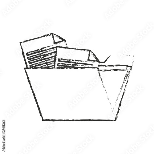 File icon. Folder document data archive and storage theme. Isolated design. Vector illustration