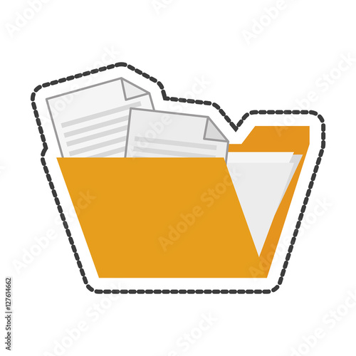 File icon. Folder document data archive and storage theme. Isolated design. Vector illustration