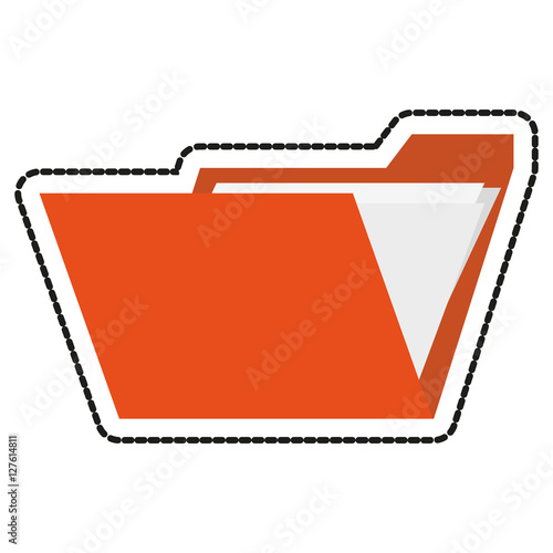 File icon. Folder document data archive and storage theme. Isolated design. Vector illustration