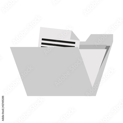 File icon. Folder document data archive and storage theme. Isolated design. Vector illustration