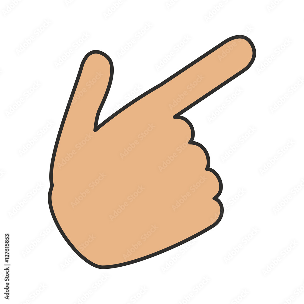 Human hand icon. Finger gesture palm and communication theme. Isolated design. Vector illustration Human hand icon. Finger gesture palm and communication theme. Isolated design. Vector illustration