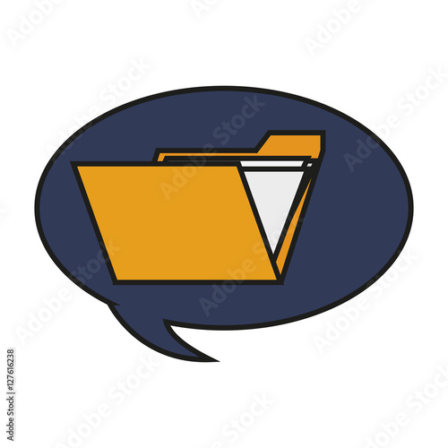 File icon. Folder document data archive and storage theme. Isolated design. Vector illustration