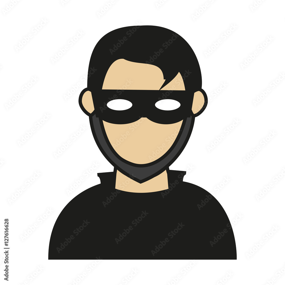 Hacker icon. Security system warning protection and danger theme. Isolated design. Vector illustration Hacker icon. Security system warning protection and danger theme. Isolated design. Vector illustration