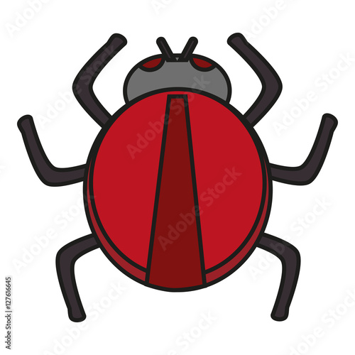 Bug icon. Insect pest bed infestation and parasite theme. Isolated design. Vector illustration