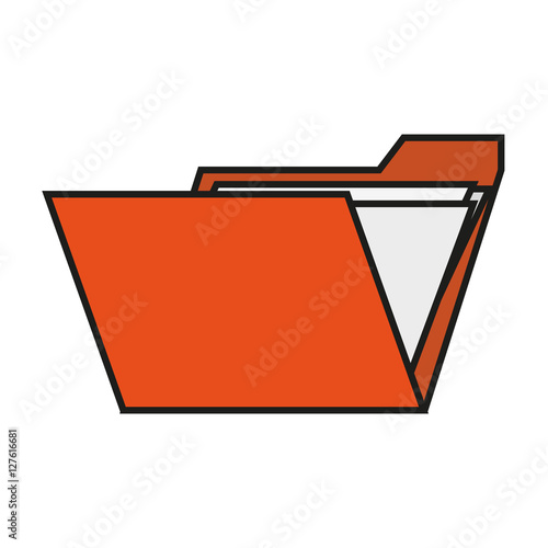 File icon. Folder document data archive and storage theme. Isolated design. Vector illustration