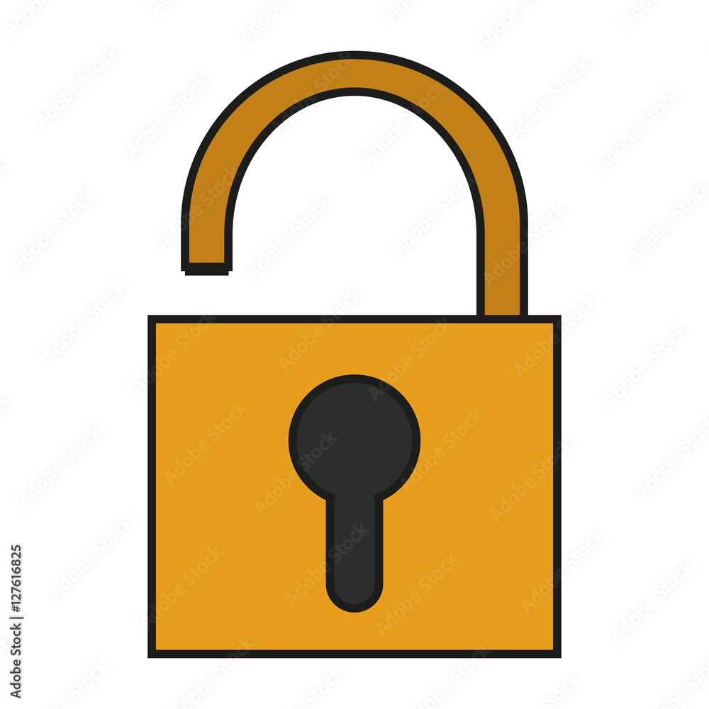 Padlock icon. Security system warning protection and danger theme. Isolated design. Vector illustration Padlock icon. Security system warning protection and danger theme. Isolated design. Vector illustration