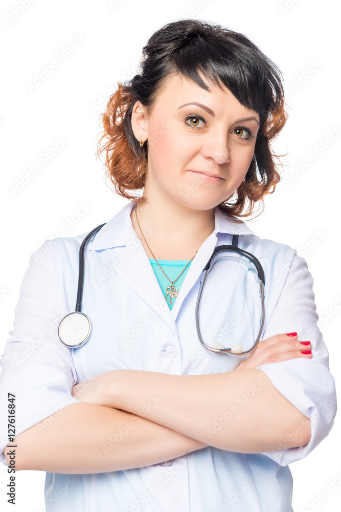 Doctor vet woman on a white background isolated Doctor vet woman on a white background isolated