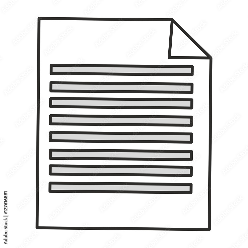Piece of paper icon. Document data archive office and information theme. Isolated design. Vector illustration Piece of paper icon. Document data archive office and information theme. Isolated design. Vector illustration