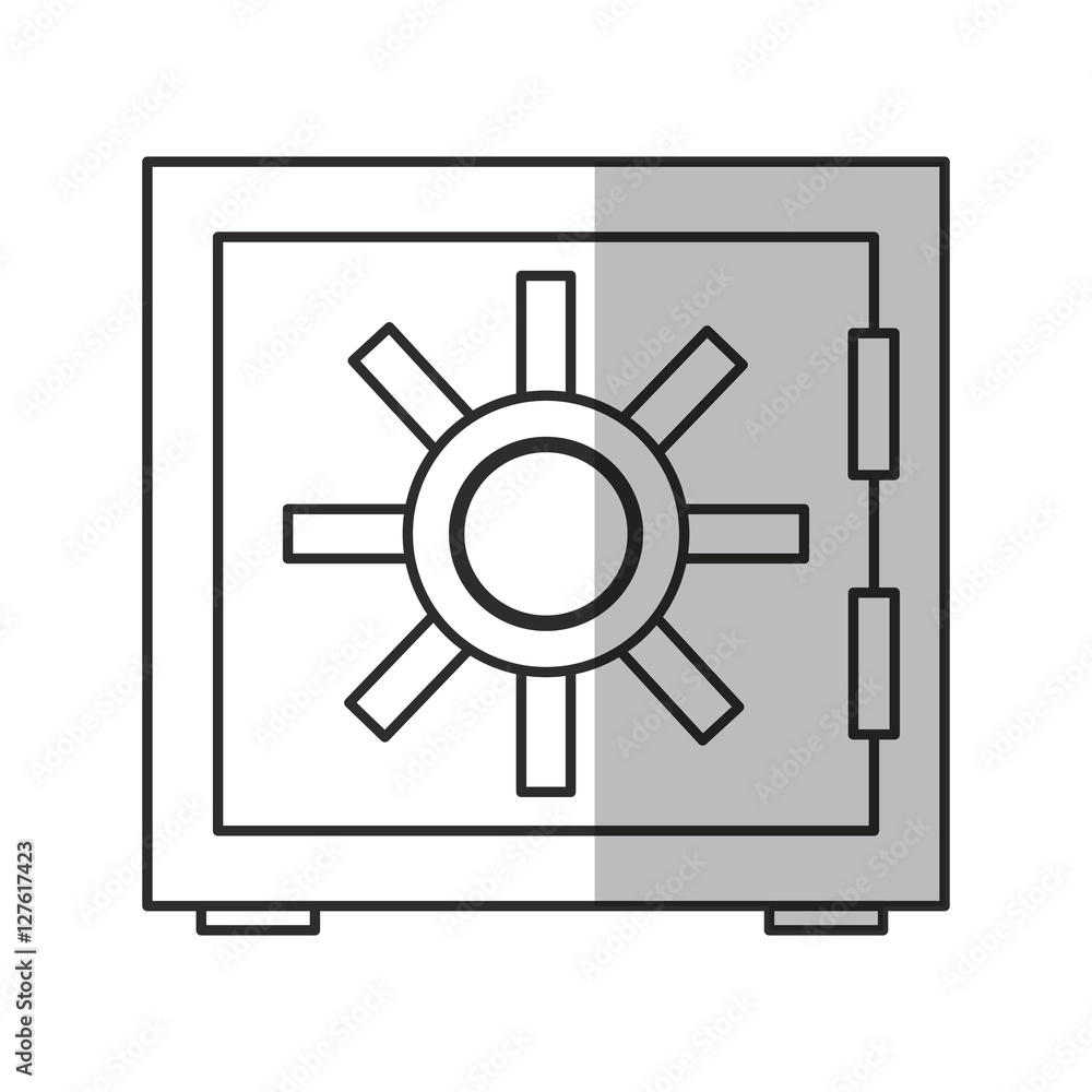 Strongbox icon. Security system warning protection and danger theme. Isolated design. Vector illustration Strongbox icon. Security system warning protection and danger theme. Isolated design. Vector illustration