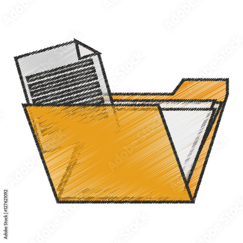 File icon. Folder document data archive and storage theme. Isolated design. Vector illustration