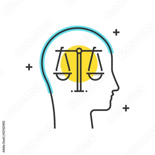 Color box icon, principles concept