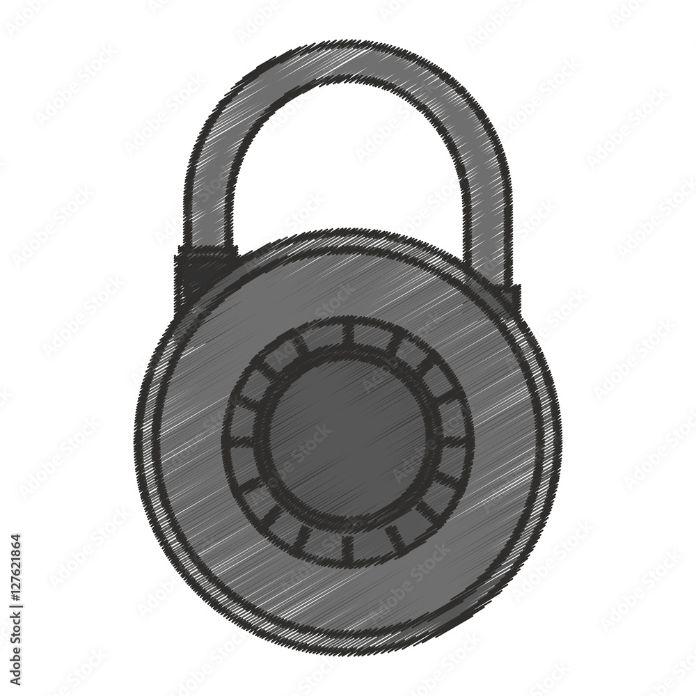 Padlock icon. Security system warning protection and danger theme. Isolated design. Vector illustration Padlock icon. Security system warning protection and danger theme. Isolated design. Vector illustration
