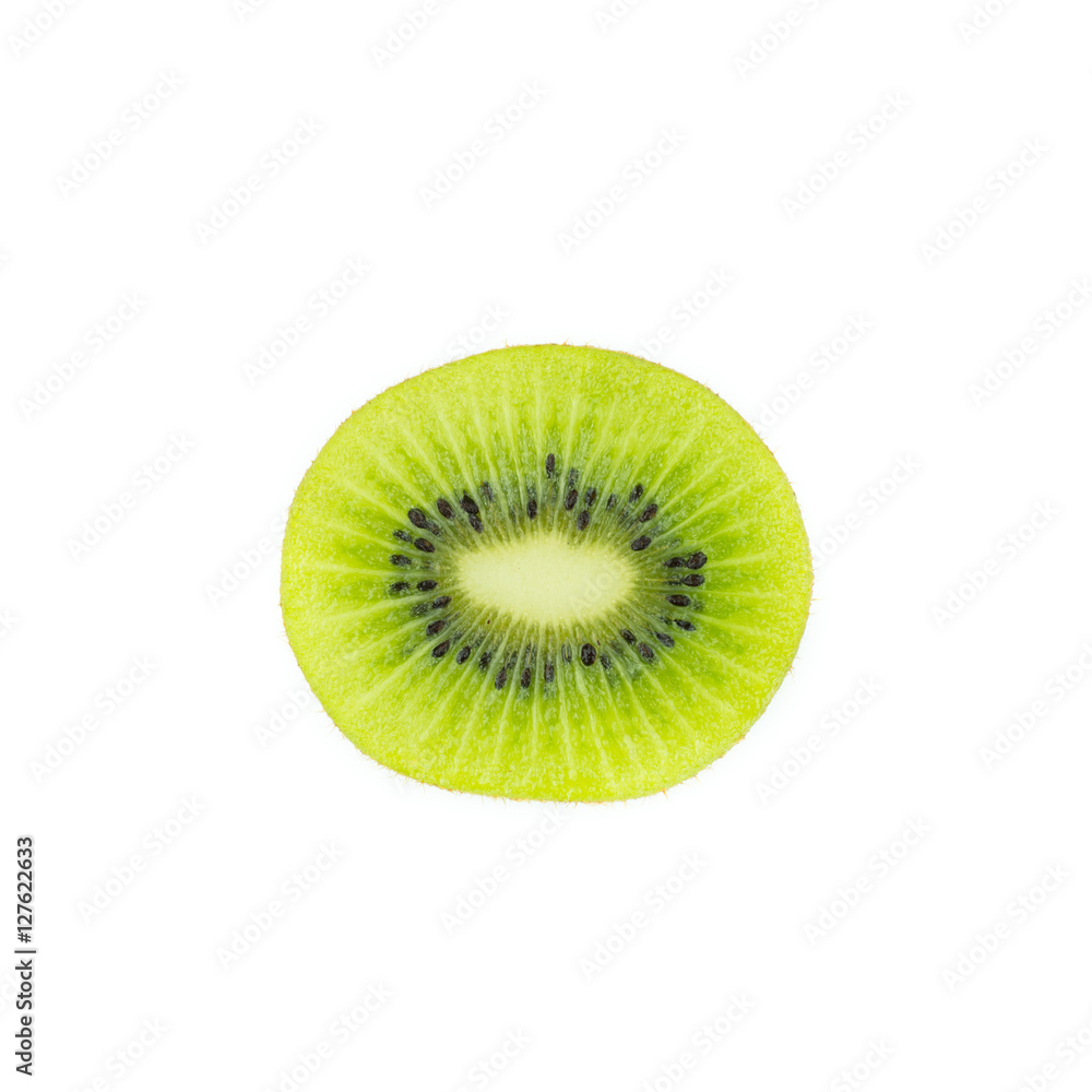 kiwi fruit and his sliced segments isolated on white background kiwi fruit and his sliced segments isolated on white background