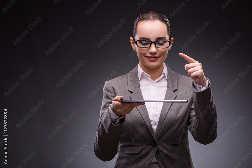 Woman with tablet computer in business concept Woman with tablet computer in business concept