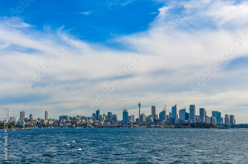 Skyline from the Manly Ferry in Sydney  Australia
