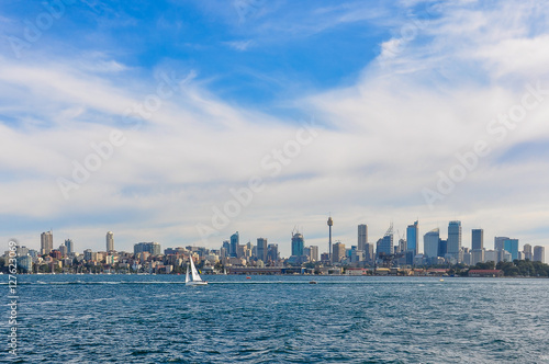 Skyline from the Manly Ferry in Sydney, Australia
