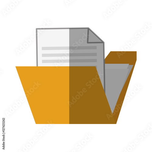 File icon. Folder document data archive and storage theme. Isolated design. Vector illustration