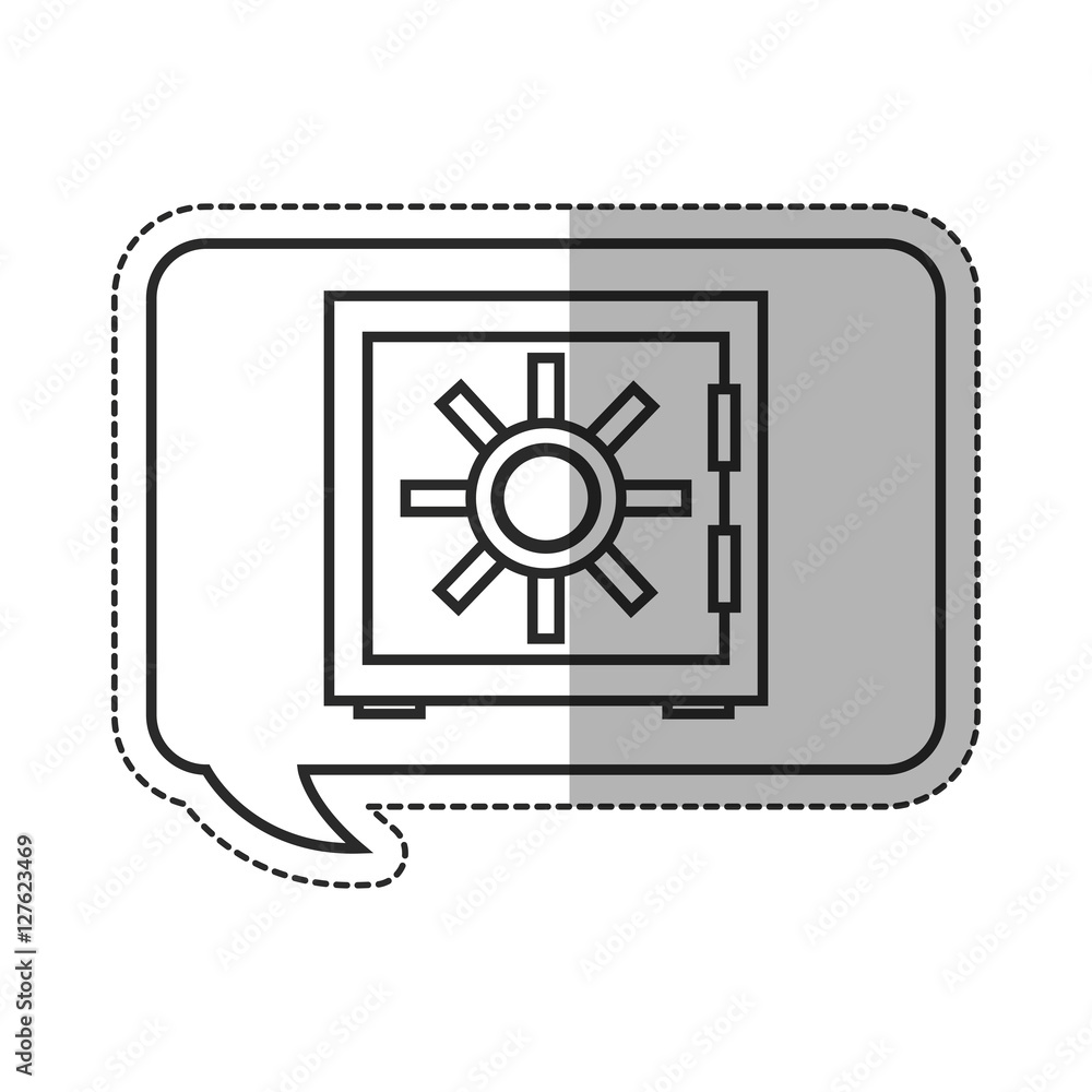 Strongbox icon. Security system warning protection and danger theme. Isolated design. Vector illustration Strongbox icon. Security system warning protection and danger theme. Isolated design. Vector illustration