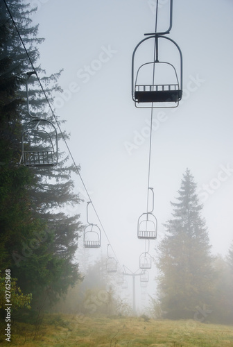 empty chairlift to Gubalowka, Zakopane - Poland