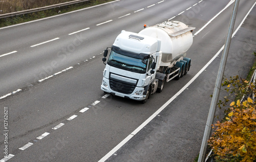 Photos Road transport - white cistern truck