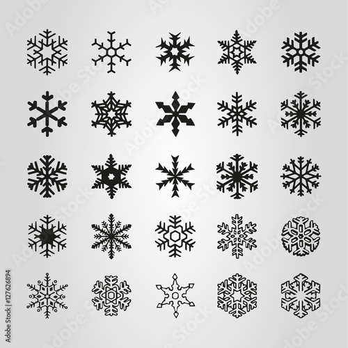 snowflake icon, sign and symbol vector illustration