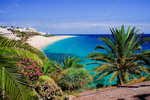The beach Playa de Morro Jable. Fuerteventura, Spain. photo