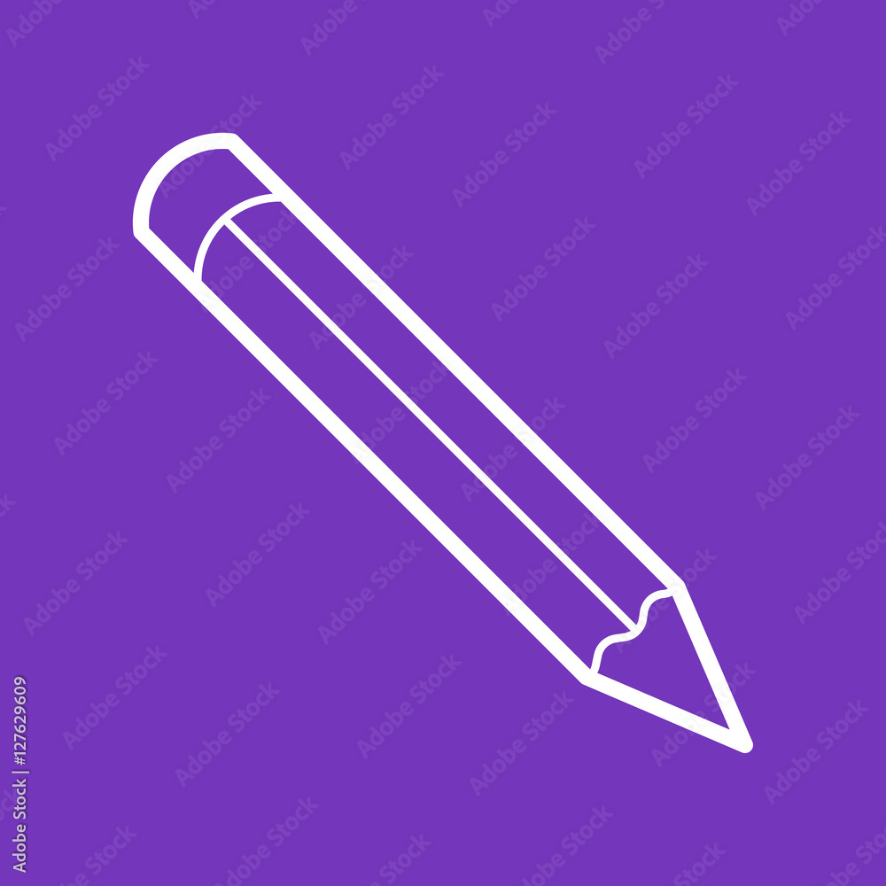 Pencil. Vector contour icon. Pencil. Vector contour icon.